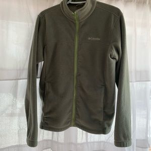 Green Columbia fleece zip up sweater